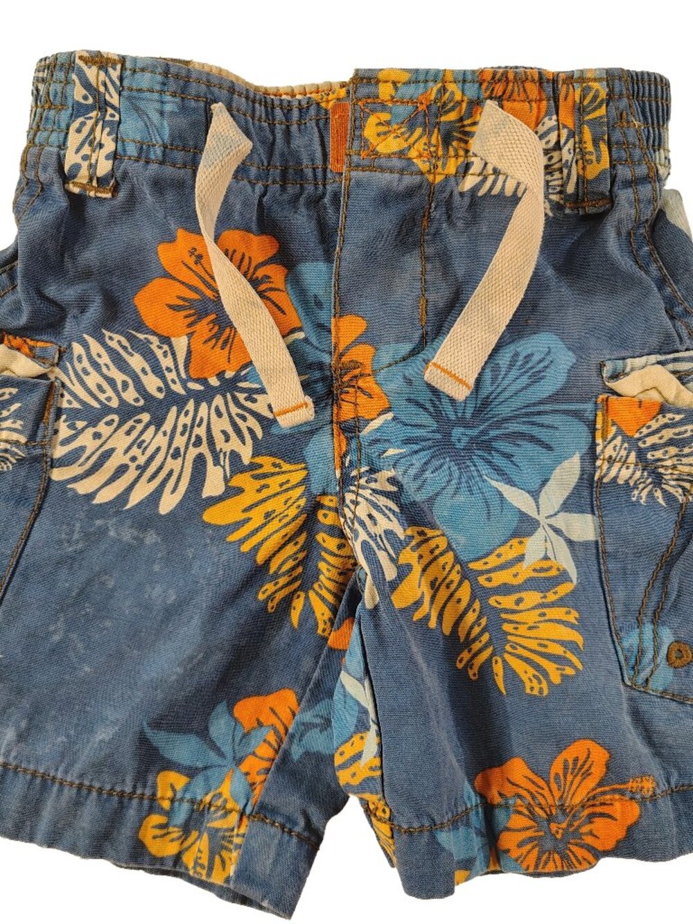 Boy's Vintage Multicolored 2T Genuine Kids From Oshkosh Drawstring Swim Shorts
